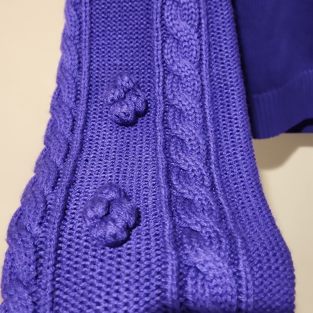 ❤️ ANTHROPOLOGIE MAEVE KIARA TEXTURED MERINO WOOL BLEND SWEATER, PURPLE, SMALL - Picture 8 of 13
